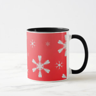 Mug Musique des flocons rouges