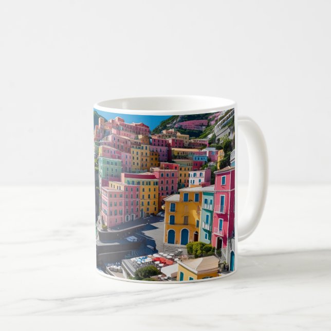 Mug Musique d'évasion de Positano | Landsca de la côte (Devant droit)