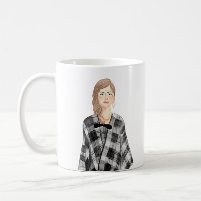 Mug Musique d'image aquarelle personnalisée (Gauche)