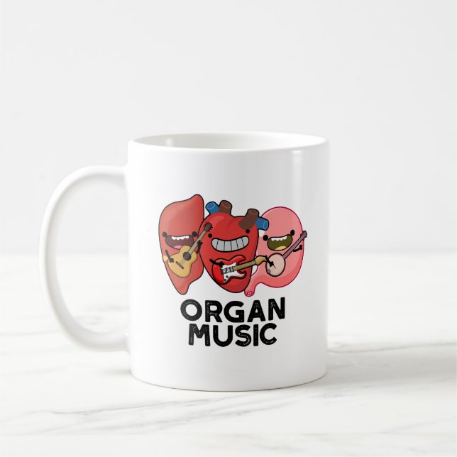 Mug Musique d'orgue amusant Anatomie Corps pièces jeu (Gauche)
