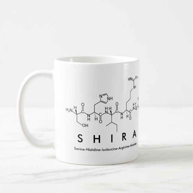 Mug Musique du nom du peptide de Shira (Gauche)