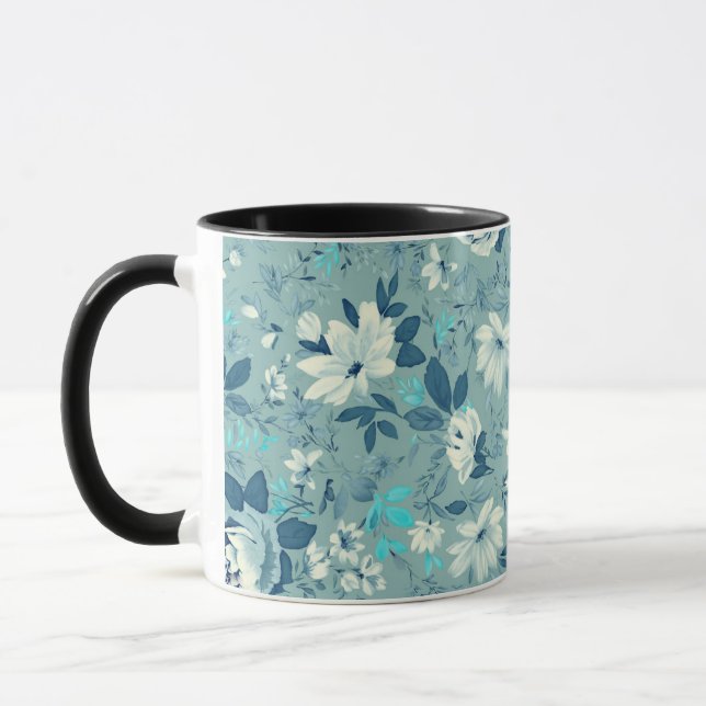 Mug Musique en céramique bleue (Gauche)