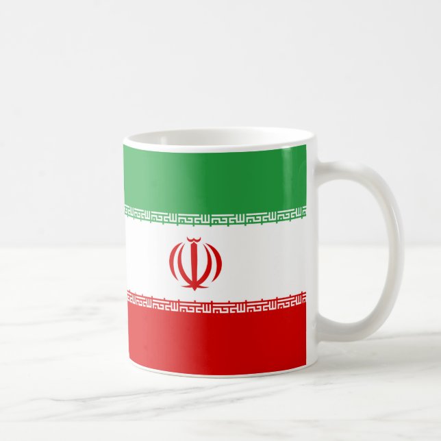 Mug Musique en céramique drapeau iranien (Droite)