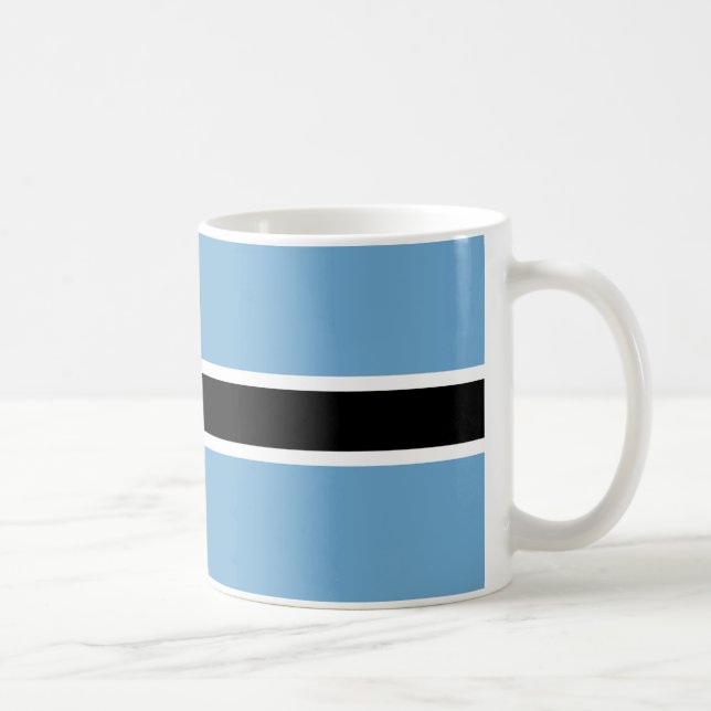 Mug Musique en céramique du drapeau du Botswana (Droite)