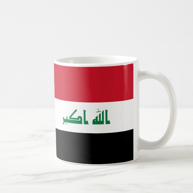Mug Musique en céramique du drapeau irakien (Droite)