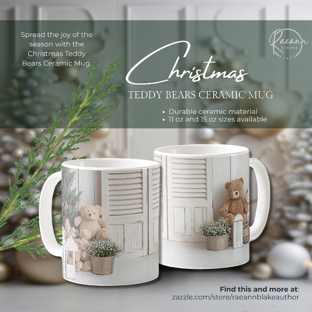 Mug Musique en céramique Nounours de Noël (Créateur téléchargé)