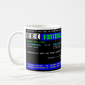 Mug Musique finale de football Retro - Ceefax Design