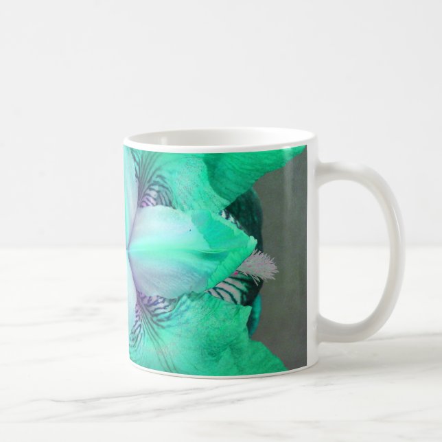Mug Musique Fleur Iris Bleu Clair (Droite)
