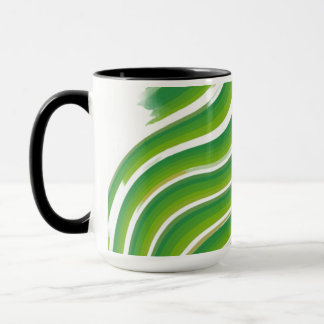 Mug Musique Motif Green Zigzag | Dragon géométrique él