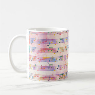 Mug Musique multicolore colorée Note classique