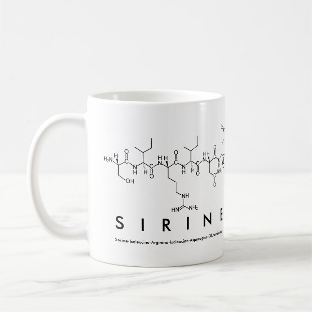 Mug Musique nom du peptide Sirine (Gauche)
