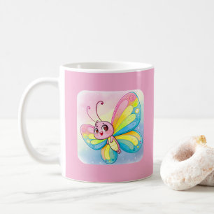 Mug Musique papillon arc-en-ciel