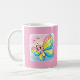 Mug Musique papillon arc-en-ciel
