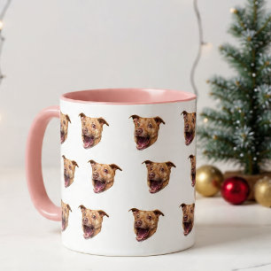 Mug Musique personnalisée à visage de chien   Musique 