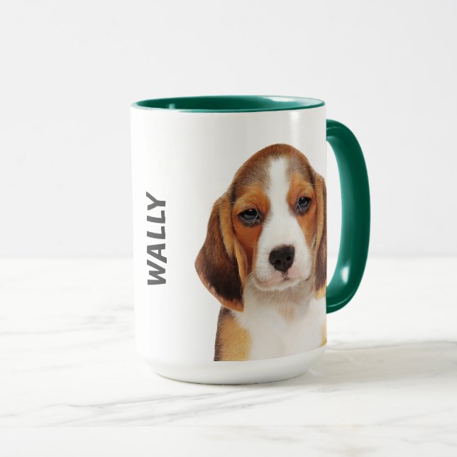 Mug Musique personnalisée beagle (Devant droit)