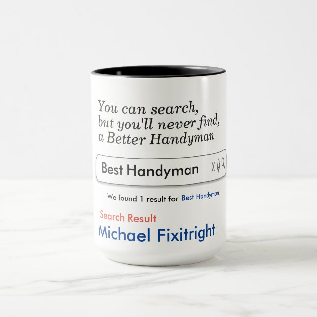 Mug Musique personnalisée Handyman (Centre)
