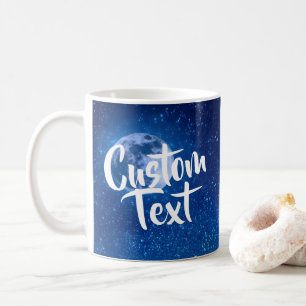 Mug Musique personnalisée Pleine lune bleue