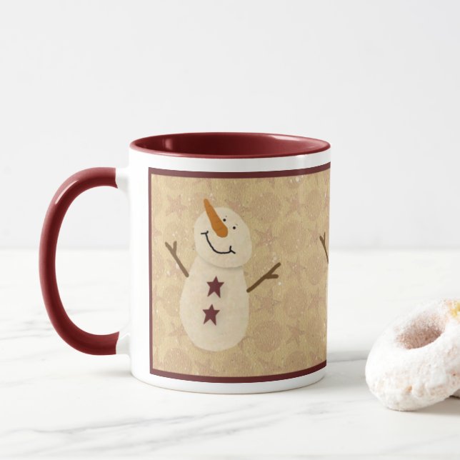 Mug Musique primitive Snowman (Avec donut)