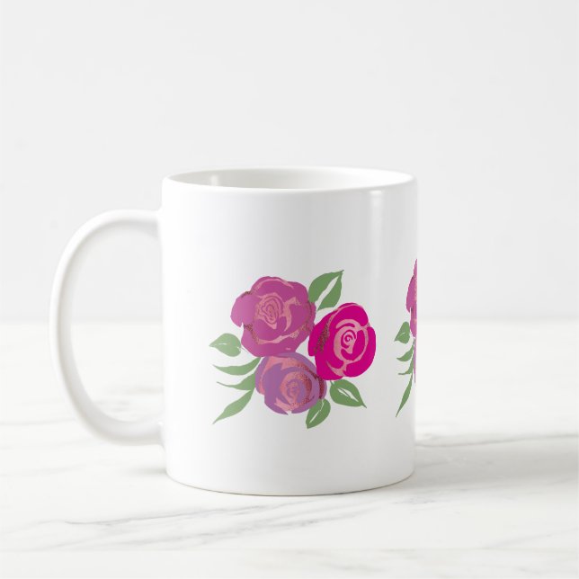 Mug Musique rose Roses (Gauche)