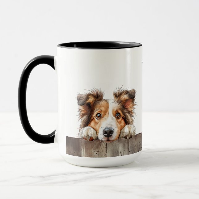 Mug Musique Shetland Sheepdog (Gauche)