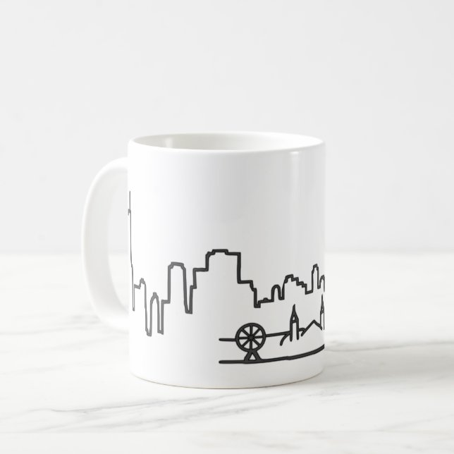 Mug Musique Skyline de Chicago (Devant gauche)