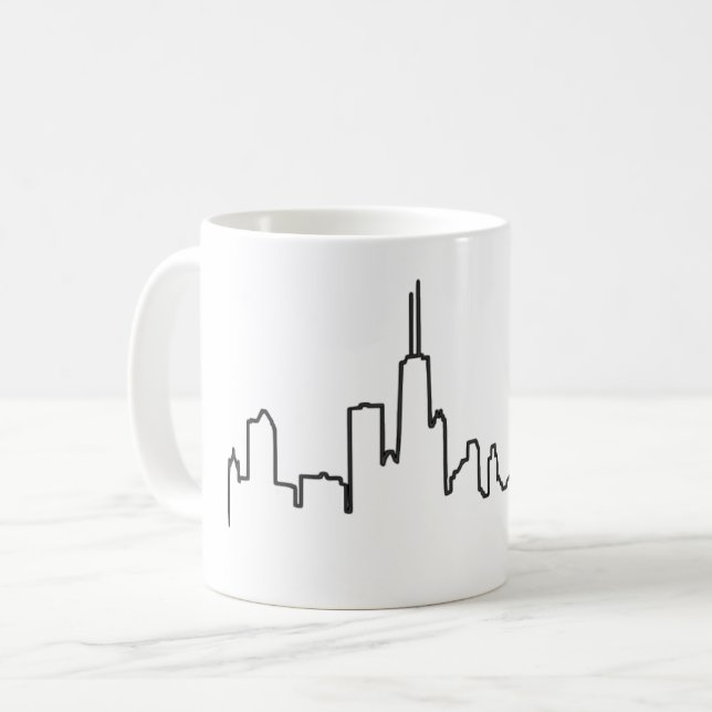 Mug Musique Skyline de Chicago (Devant gauche)