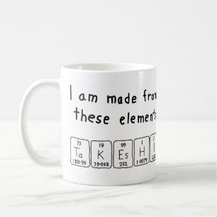 Mug Musique Takeshi nom de table périodique