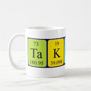 Mug Musique Takeshi nom de table périodique