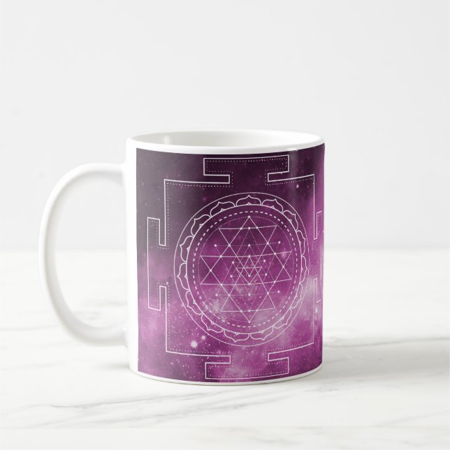 Mug Musique violette du Sri Yantra (Gauche)