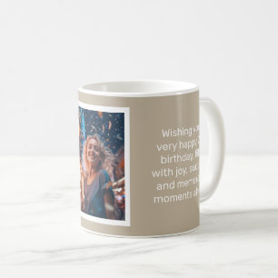 Mug Muted Elegance Calm Stone Bonne carte d'anniversai