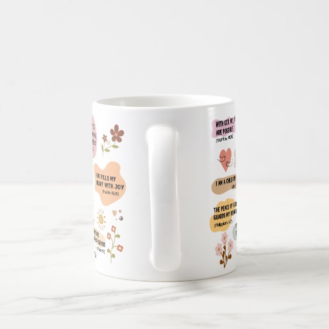 Mug My Daily Bible Affirmations Boho Version (Poignée)