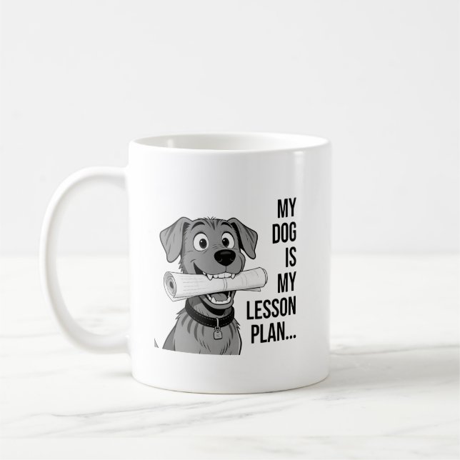 Mug My Dog Lesson Plan T-Shirt Design (Gauche)