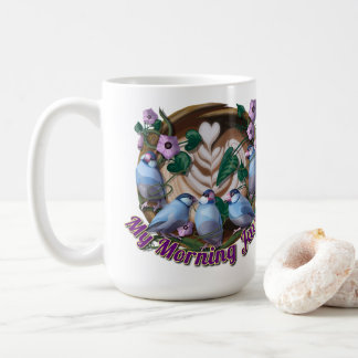Mug My morning JAVA with Java sparrows