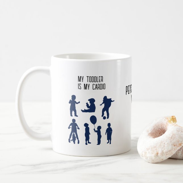 Mug "My Toddler is My Cardio - Funny Parent Workout" (Avec donut)