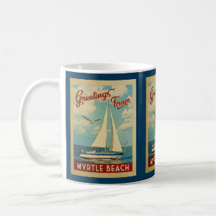 Mug Myrtle Beach Sailboat Vintage Travel SC