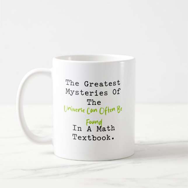 Mug Mysteries of Universe Math Textbook Explorer (Gauche)