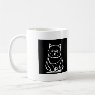 Mug Mystic Cat Head – Minimalist Feline Line Art T-Shi