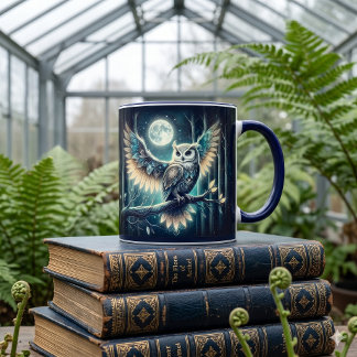 Mug Mystical Moon Owl Celestial Forest Glow