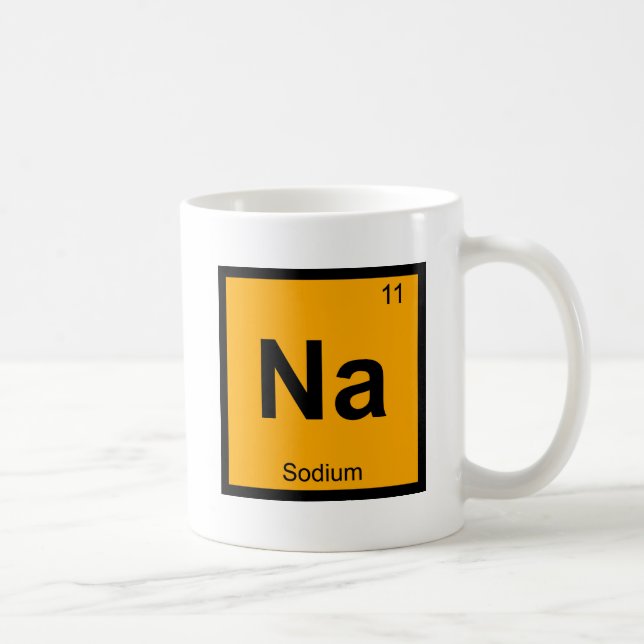 Mug Na - Symbole périodique de la table de chimie du s (Droite)