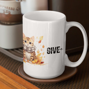 Mug N'abandonnez jamais avec un chat Bengale mignon à 