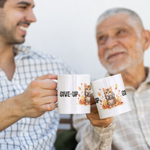 Mug N'abandonnez jamais avec un chat Bengale mignon à 