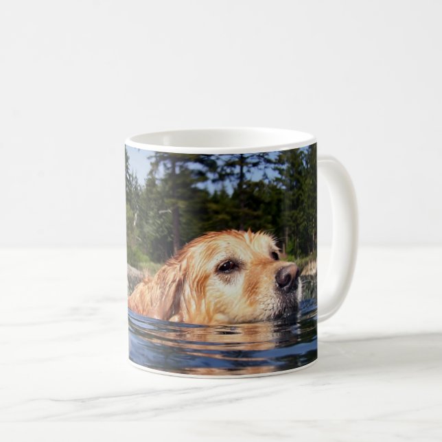 Mug Nager Golden Retriever (Devant droit)