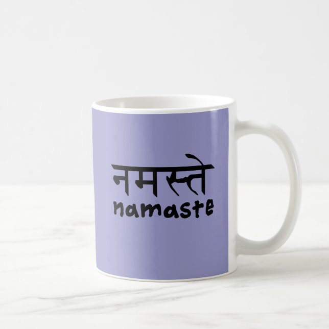 Mug Namaste en anglais et le Hindi (Droite)