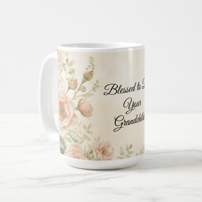 Mug Nana Coffee Floral Grandma Gift (Devant gauche)
