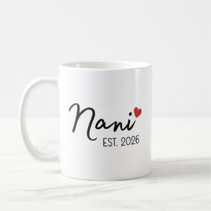 Mug Nani Nana Est 2026 Ensemble, Nouveau Grand-parent 