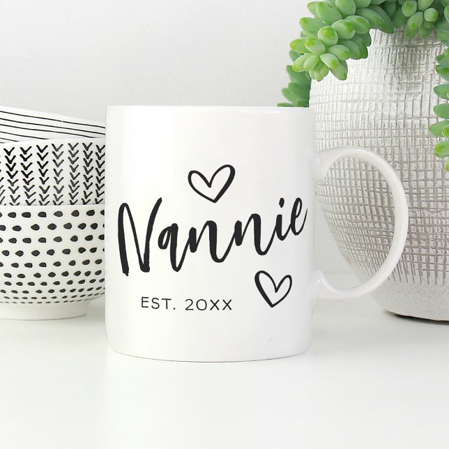 Mug Nannie Année de création grand-mère (Créateur téléchargé)