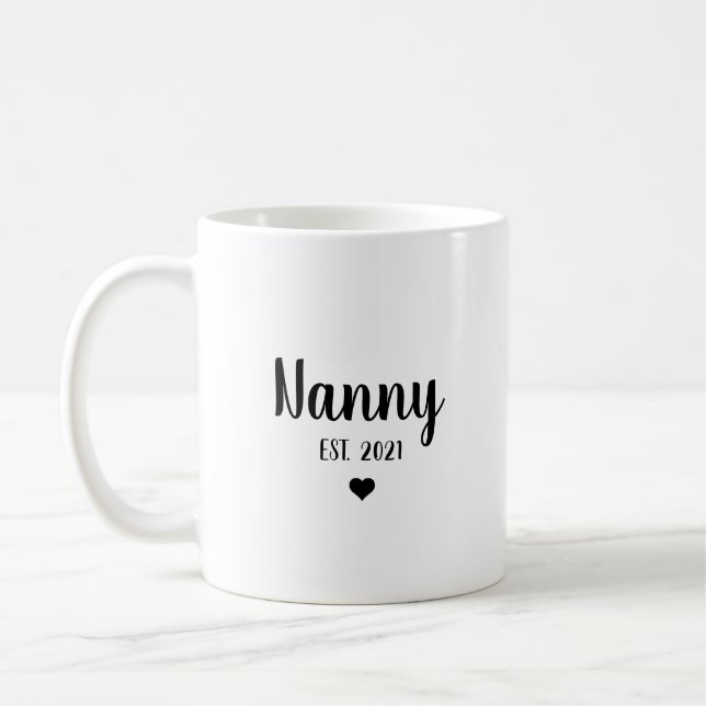 Mug Nanny Grandma Grossesse Faire-part bébé révélation (Gauche)