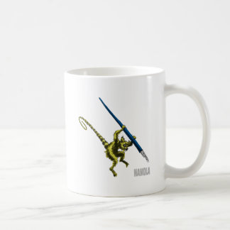 Mug NaNoLA - lémur avec le stylo-plume