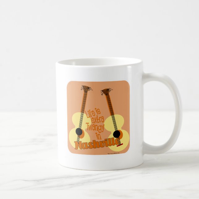 Mug Nashville Fun Travel Music Slogan Dessin (Droite)