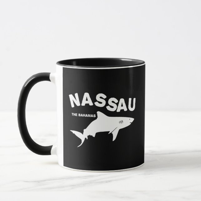 Mug Nassau - Les Bahamas Shark Diving T-Shirt (Gauche)